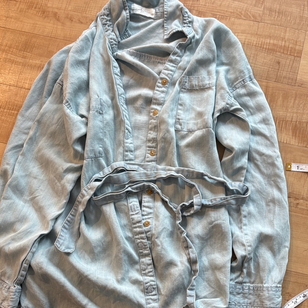 Carly Jean Los Angeles Light Blue Button Down Shirt